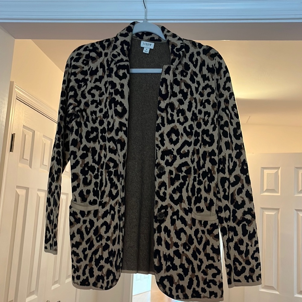 J. Crew Leopard Print Blazer